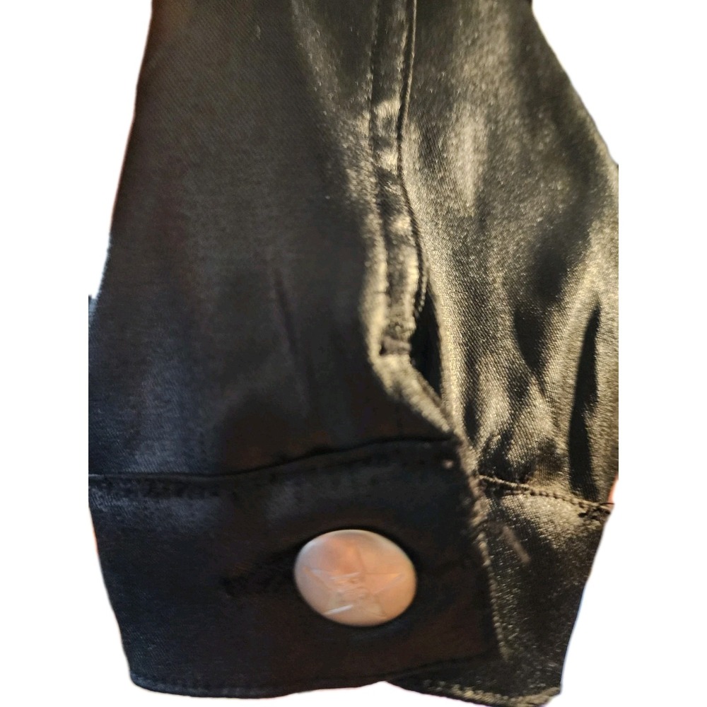Bubblegum American Flavor‎ USA  Vintage Black Button Up Stretch Womens Small - Picture 6 of 9
